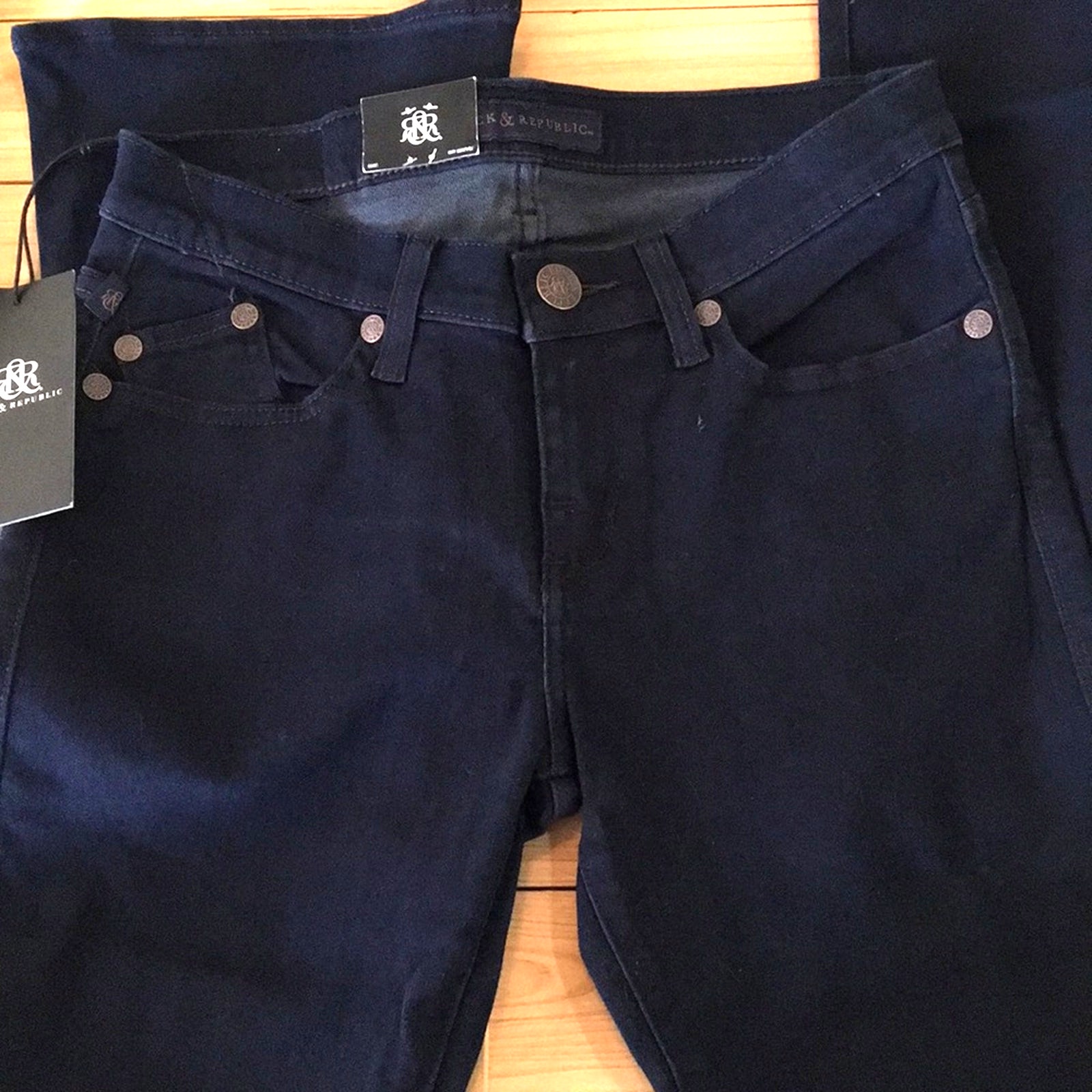 Rock  Republic Denim Jeans Bootcut Leg Stretch Indigo Blue Denim Misses 6m